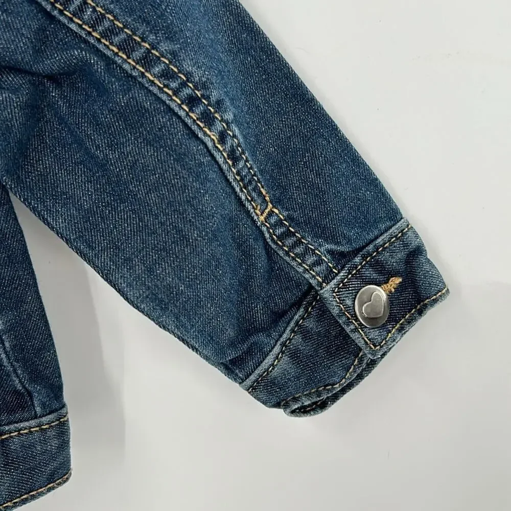 Place Infant Girl Blue Denim Snap Jacket Size 6-9 Months